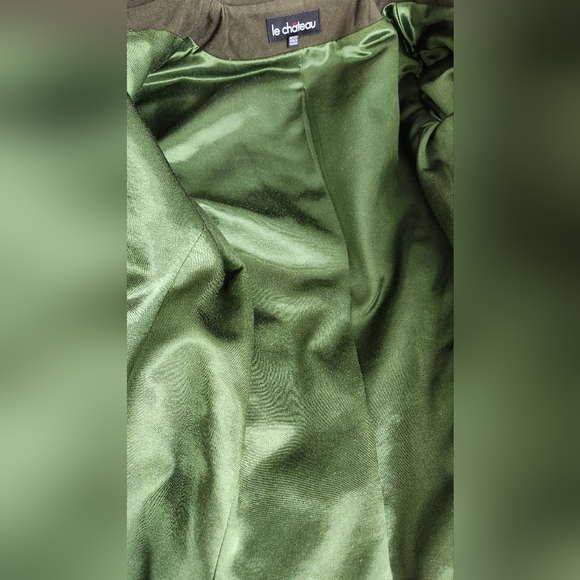 Vintage Le Chateau Army Green Military Inspired Coat - Sz XS - Picture 10 of 11